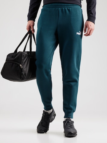 Regular Pantalon de sport 'ESS No. 1' PUMA en vert : devant