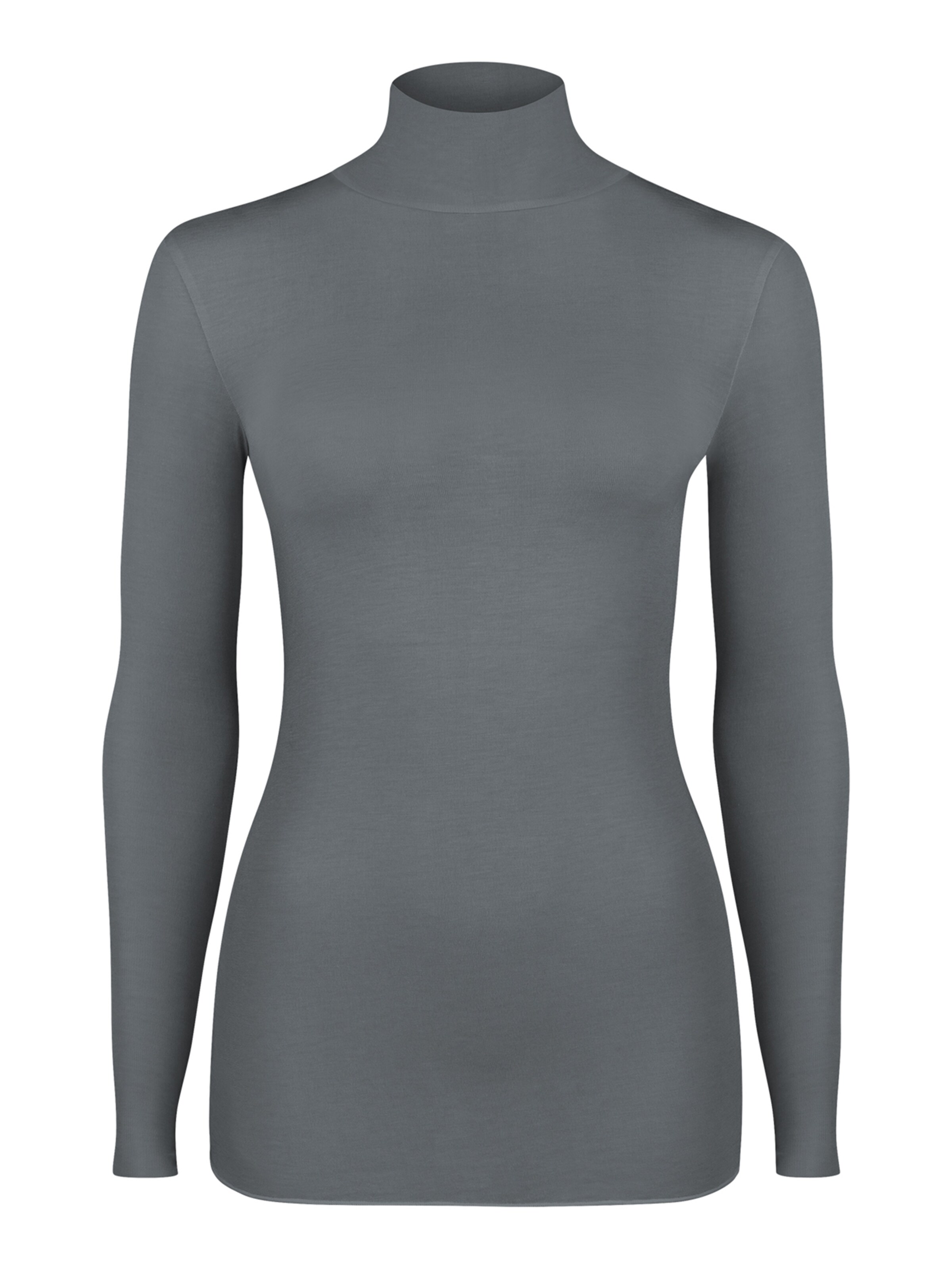 Nur Die Longsleeve Highneck  ' NUR DIE x KILIAN KERNER ' in Grau: Vorderseite