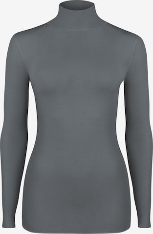 Nur Die Longsleeve Highneck ' NUR DIE x KILIAN KERNER ' in Grau: Vorderseite