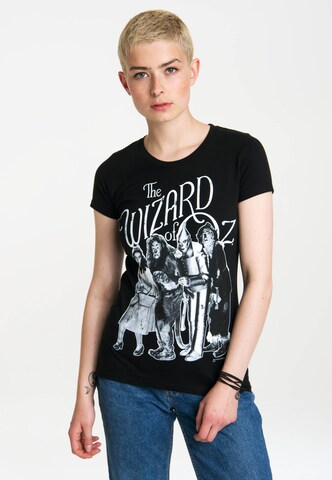 LOGOSHIRT Shirt 'Dorothy and Friends - Der Zauberer von Oz' in Zwart: voorkant