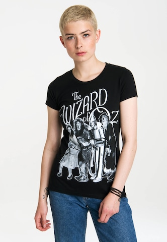 LOGOSHIRT Shirt 'Dorothy and Friends - Der Zauberer von Oz' in Black: front