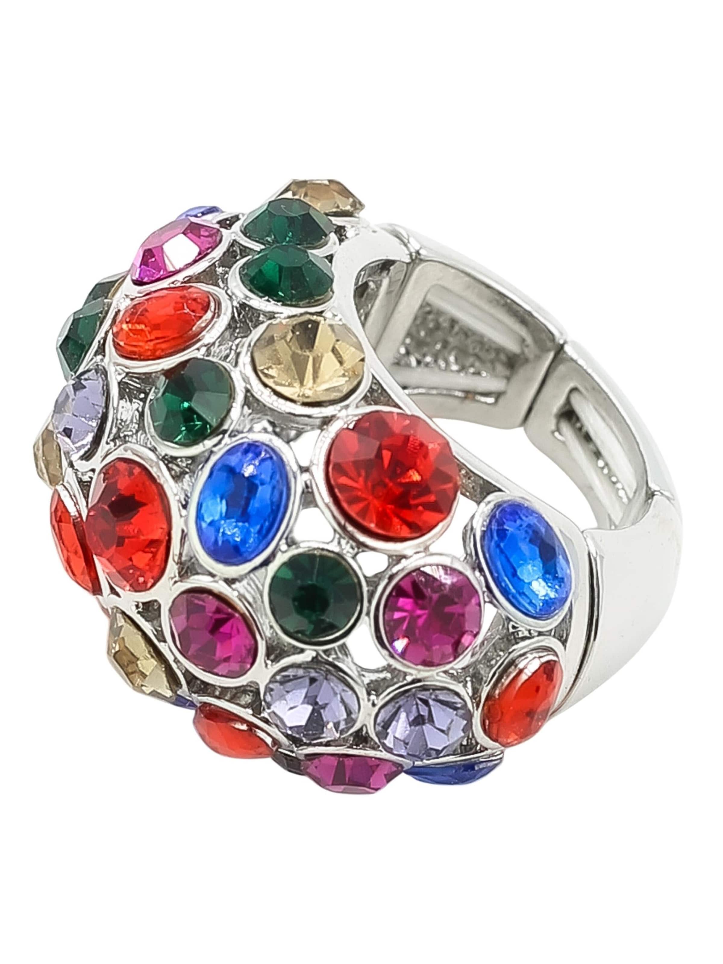 COLLEZIONE ALESSANDRO Ring 'Funkelzauber' in Mixed colors: front