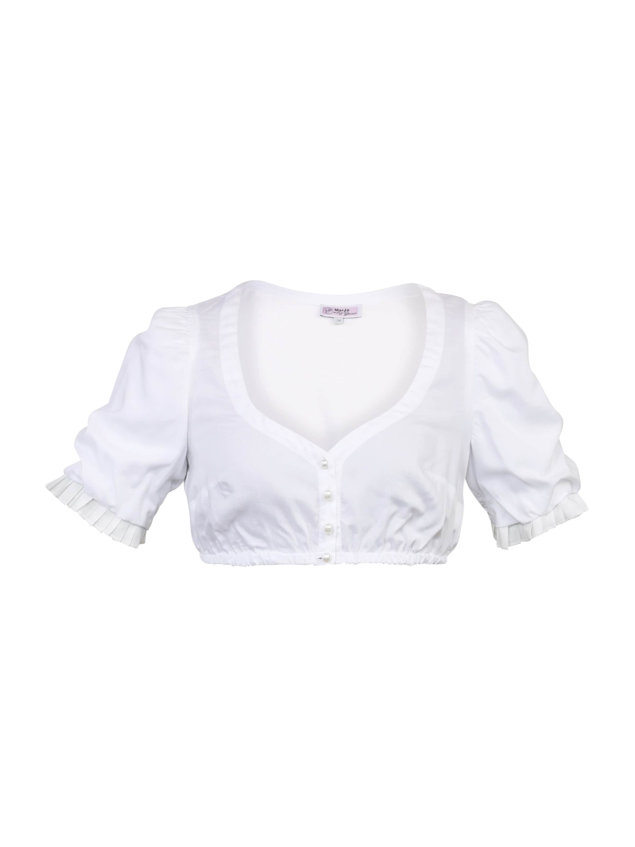MARJO - Blusa tradicional 'GY-12-Neubrunn' en blanco: frente