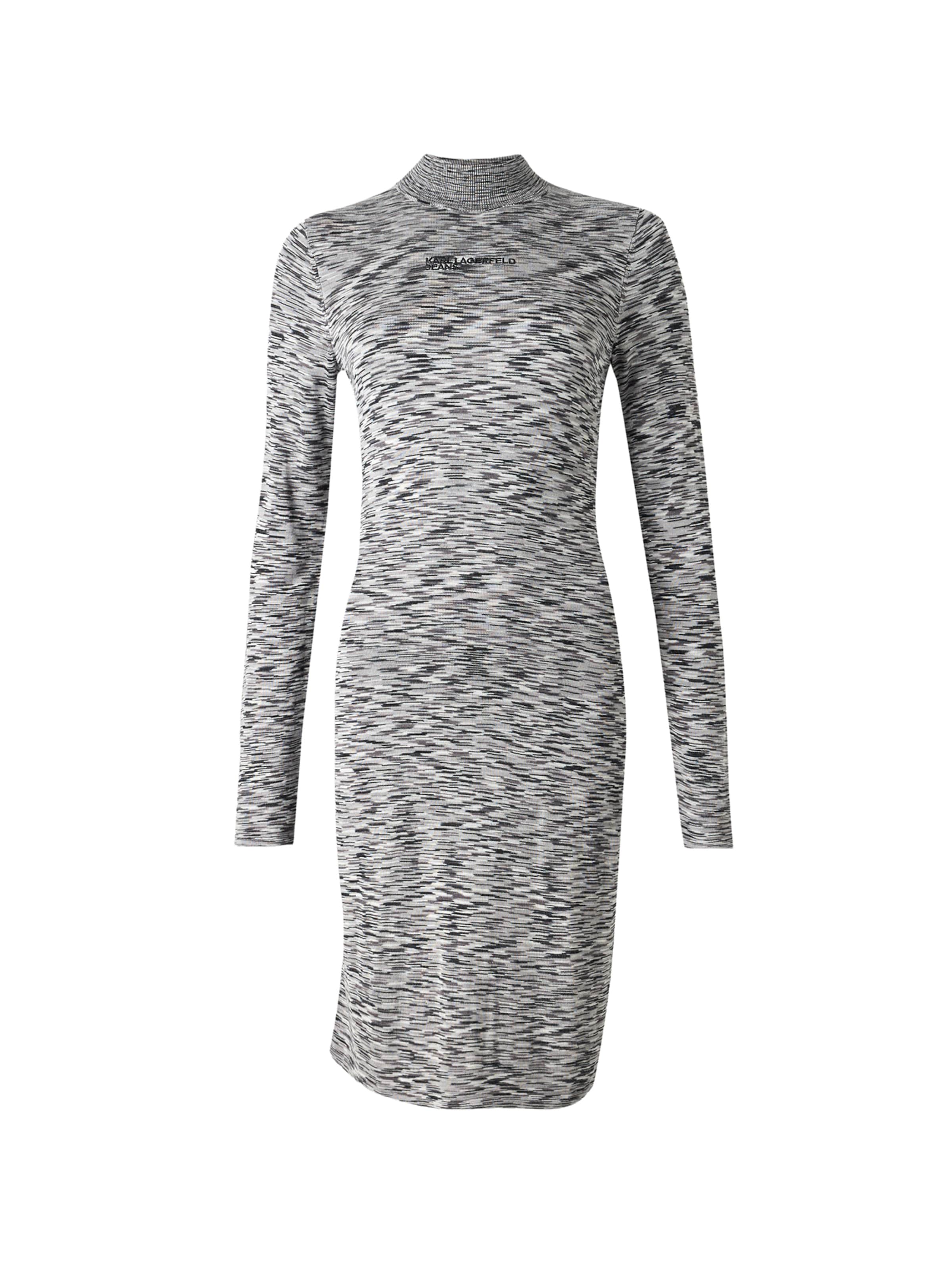 KARL LAGERFELD JEANS Pletené šaty - Sivá: predná strana