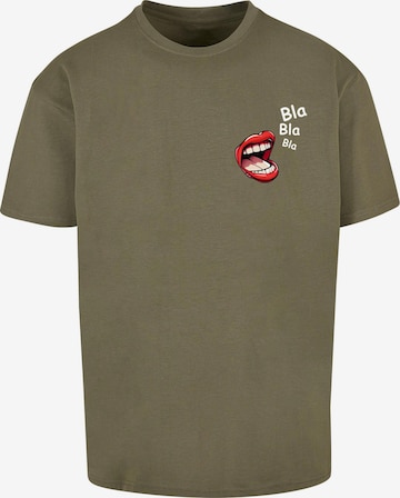 T-Shirt 'Bla Bla Bla Comic' Merchcode en vert : devant