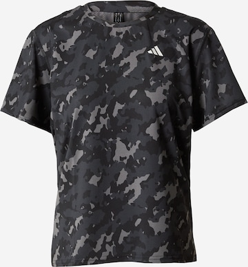 ADIDAS PERFORMANCE Sportshirt 'Own The Run Camo' in Schwarz: predná strana