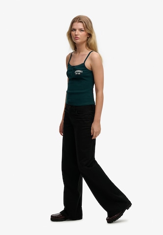 Superdry & Co Wide leg Chino in Zwart