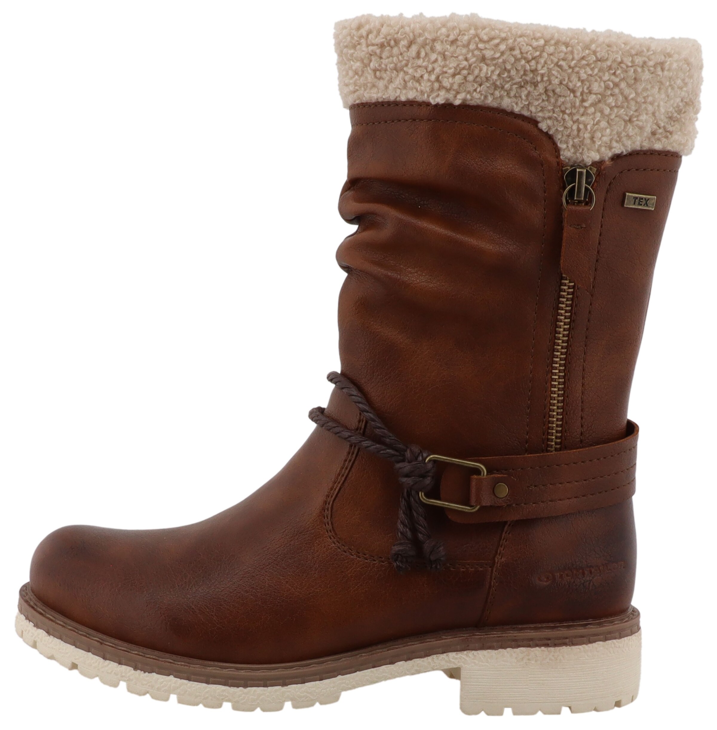 TOM TAILOR Stiefelette in Braun: Vorderseite