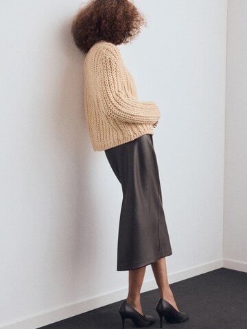MANGO Knit cardigan 'FARINA' in Beige