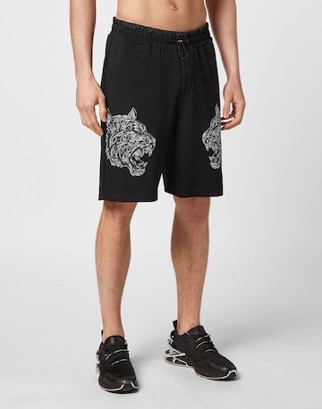regular Pantaloni 'Tiger' di Plein Sport in nero: frontale