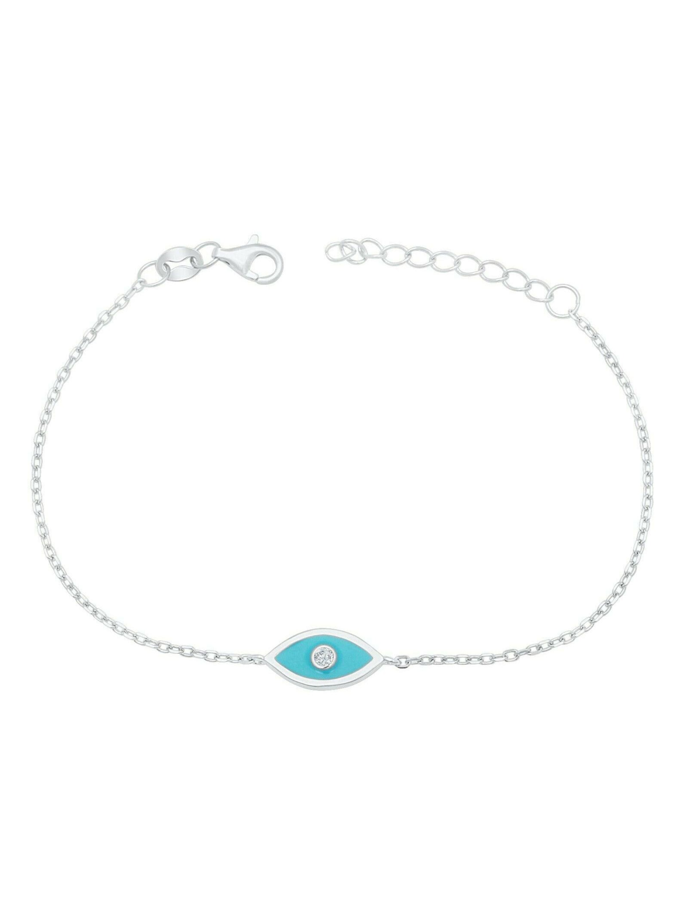 Tony Fein Armband 'Blaue Auge'‌‌‌‌‌ in Silber: Vorderseite