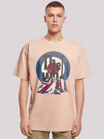T-Shirt 'The Who Flag Blanket' F4NT4STIC en beige : devant