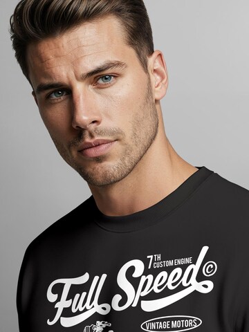 Neverless Sweatshirt 'Full Speed' in Black