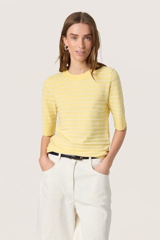 SOAKED IN LUXURY Sweater 'SLSpina' in Yellow: front