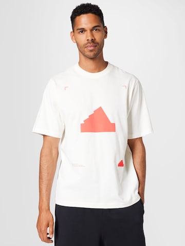 T-Shirt fonctionnel ADIDAS SPORTSWEAR en blanc : devant