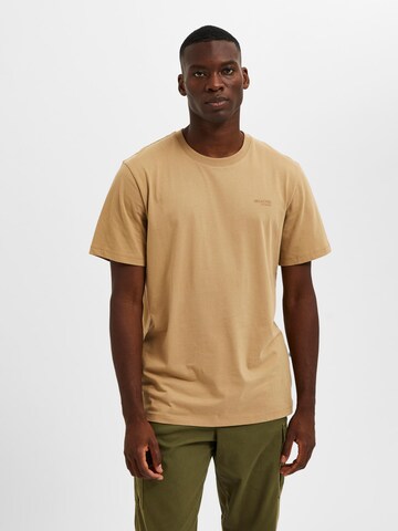 SELECTED HOMME - Camiseta 'ASPEN' en marrón: frente