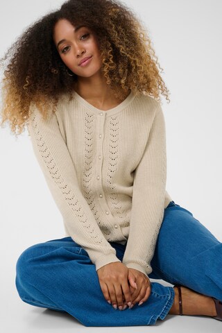 Cardigan 'Dela' Cream en beige