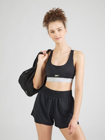 Reebok Bustier Sport-BH in Schwarz: Vorderseite