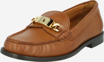 Polo Ralph Lauren - Mocasines en marrón: frente