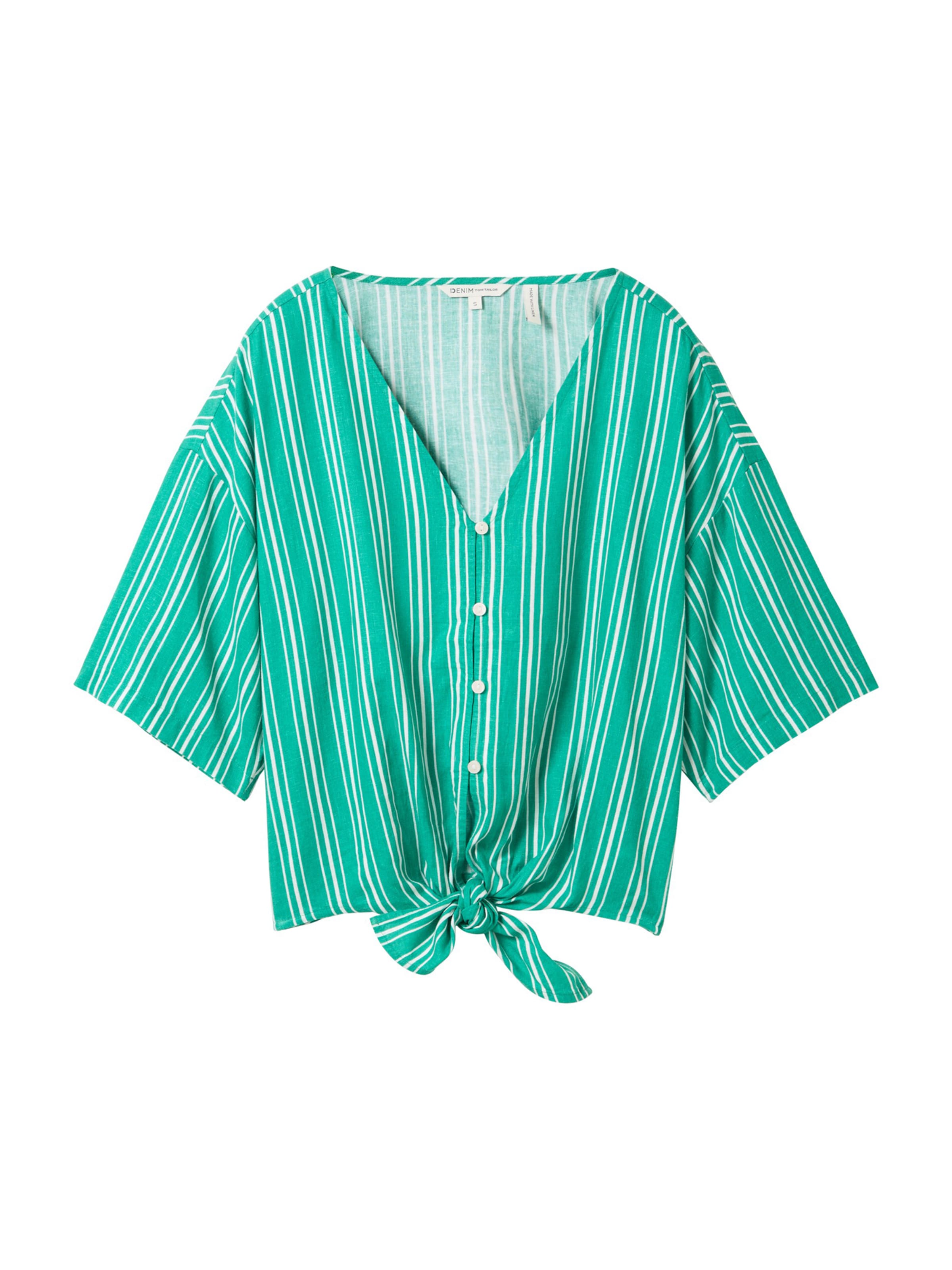 TOM TAILOR DENIM Halenka – zelená: přední strana