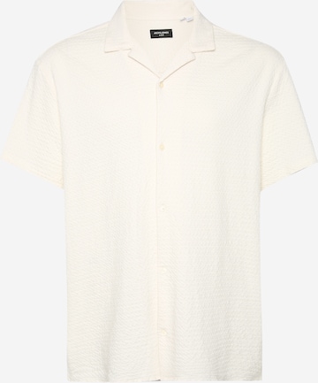 Chemise 'JPRBLALEO' Jack & Jones Plus en beige : devant