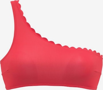 LASCANA Regular Bikini Top in Red: front