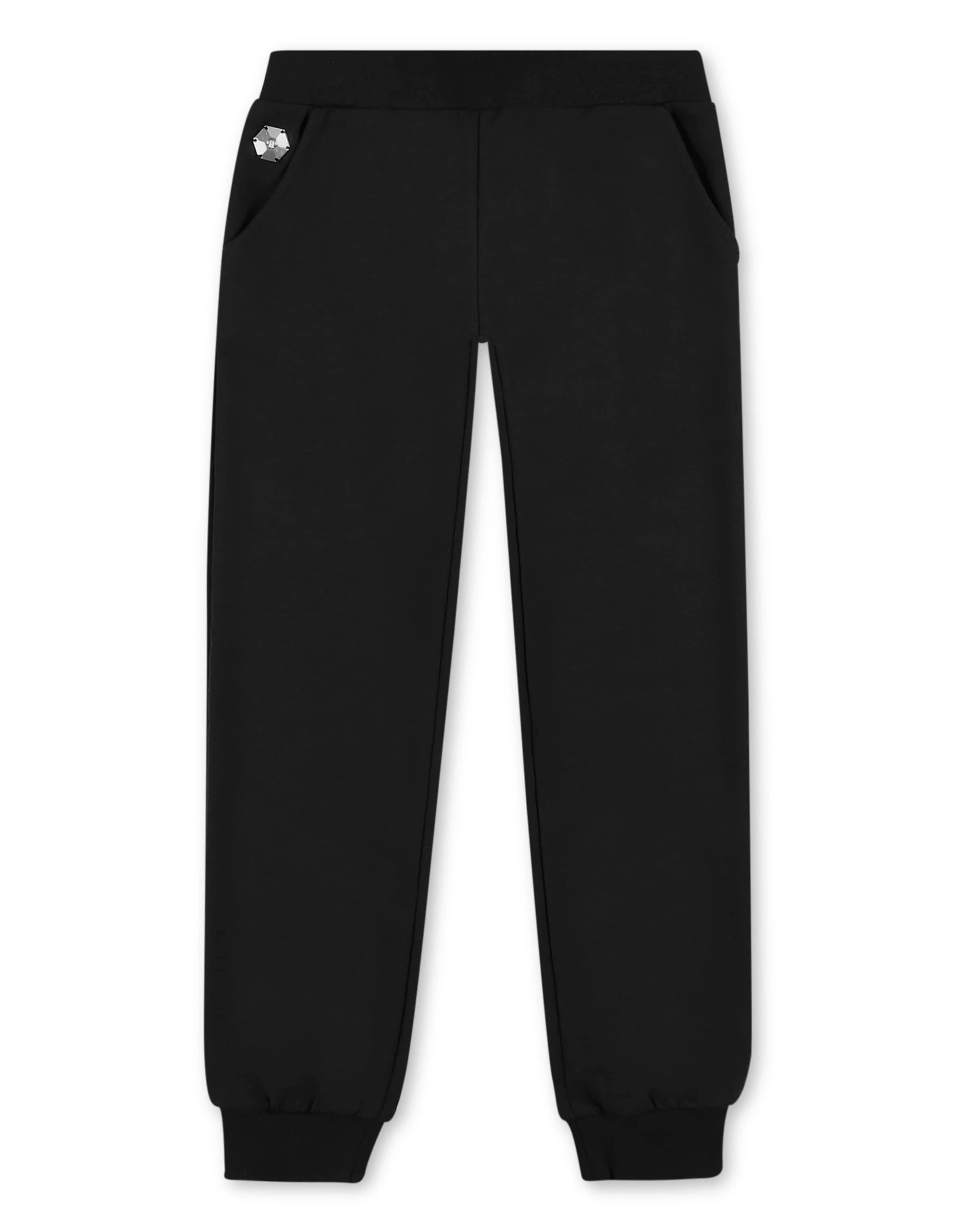 Philipp Plein Tapered Broek 'Teddy Bear' in Zwart: voorkant