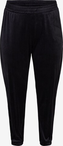 Zizzi Tapered Pants 'MHELENA' in Black: front