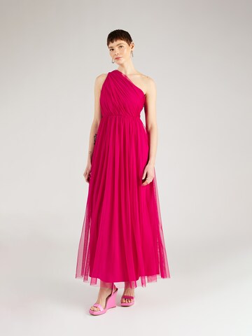 LACE & BEADS Večerné šaty 'Naiara' - ružová: predná strana