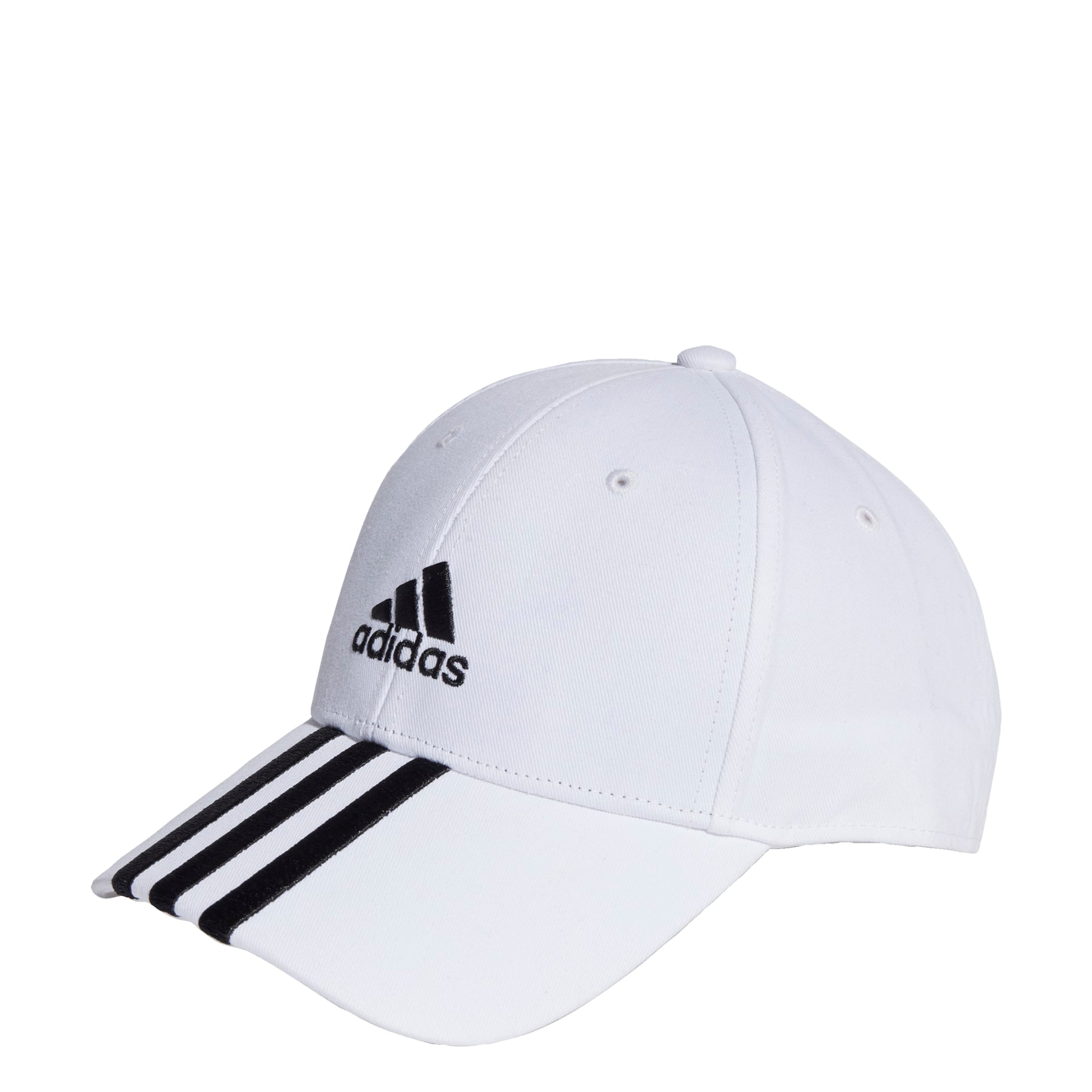 Șapcă sport '3-Stripes Cotton Twill Baseball' de la ADIDAS SPORTSWEAR pe alb: față