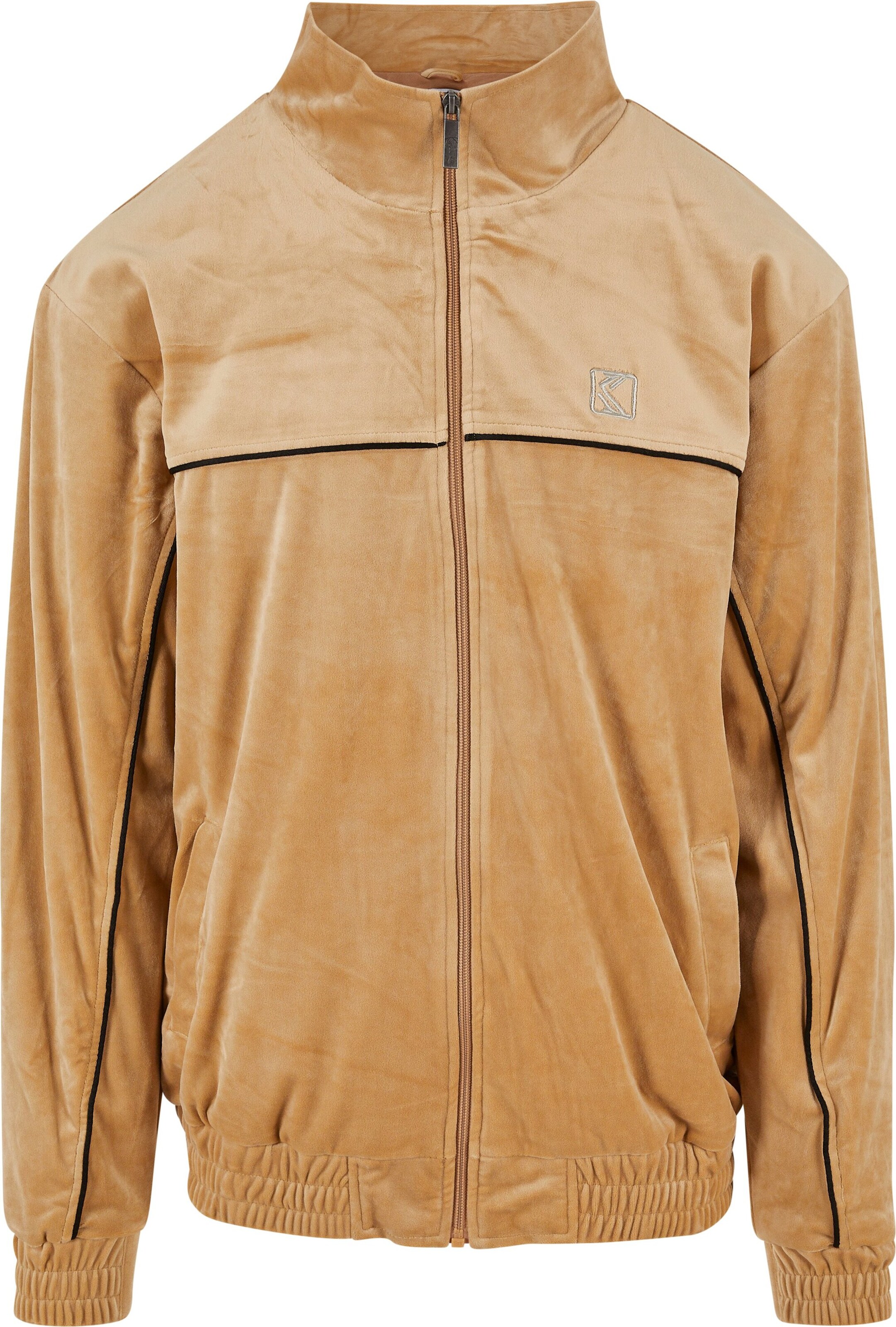 Karl Kani Bluza rozpinana w kolorze beżowy: przód