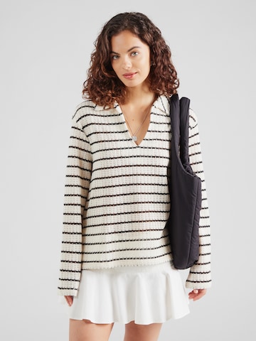 Gina Tricot Trui in Wit: voorkant