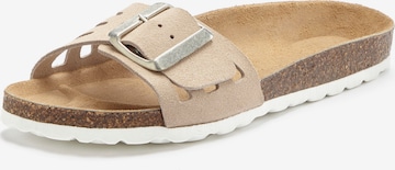 Elbsand - Zapatos abiertos en beige: frente