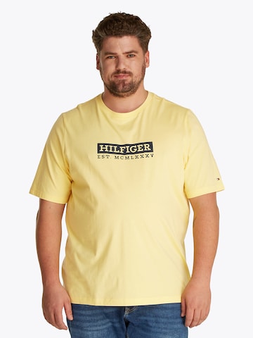 Maglietta di Tommy Hilfiger Big & Tall in giallo: frontale