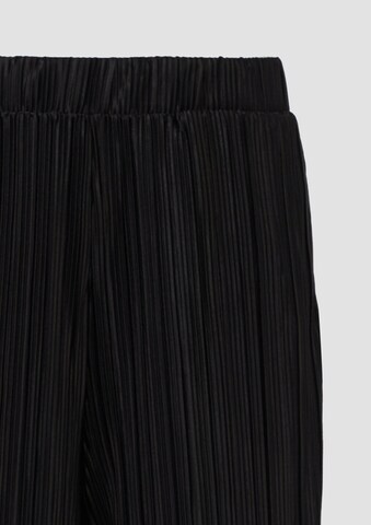 QS Wide Leg Hose in Schwarz