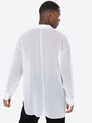 NU-IN - Regular Fit Camisa 'Sheer' em branco