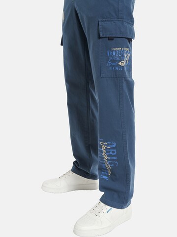Jan Vanderstorm Regular Cargo Pants 'Macha' in Blue