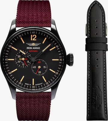 Iron Annie Analog Watch 'Flightcontrol' in Red: front