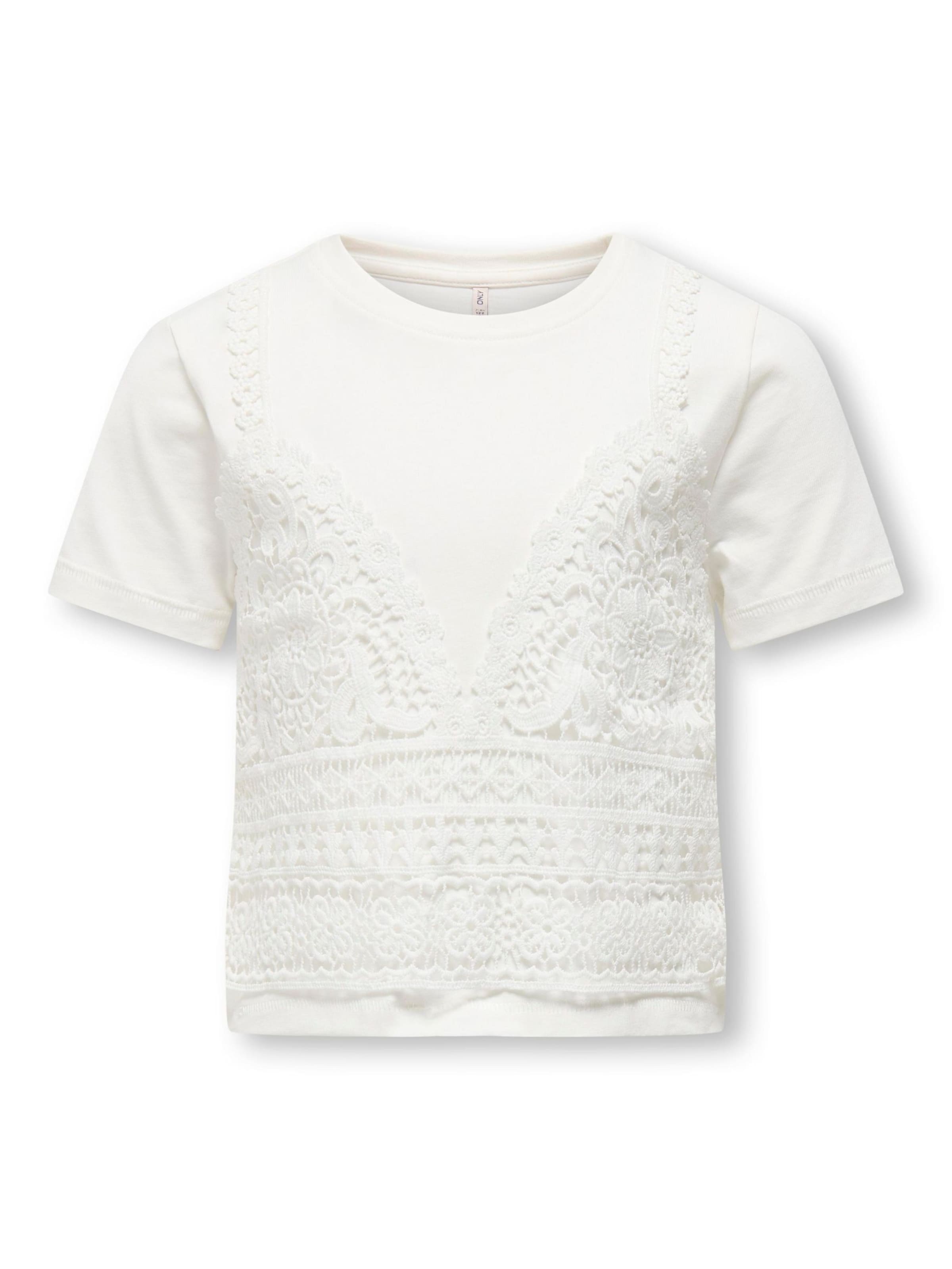 ONLY GIRLS Shirt 'KOGBetsy' in Wit: voorkant