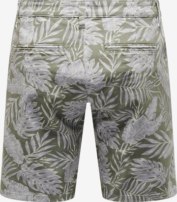 Regular Pantalon chino 'CAM' Only & Sons en vert