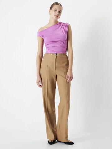 Ipekyol Loose fit Pleated Pants in Beige