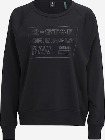 Bluză de molton de la G-Star RAW pe negru: față