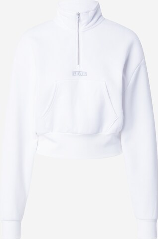 LEVI'S ® Sweatshirt 'Graphic Sara 1/4 Zip' in White: front