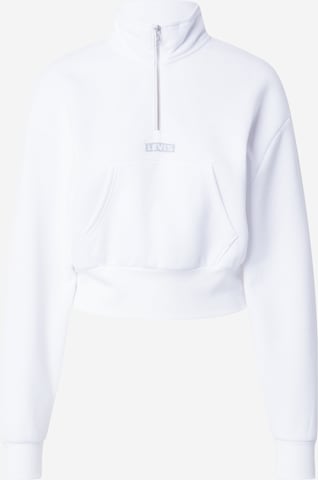 LEVI'S ® Tréning póló 'Graphic Sara 1/4 Zip' - fehér: elől