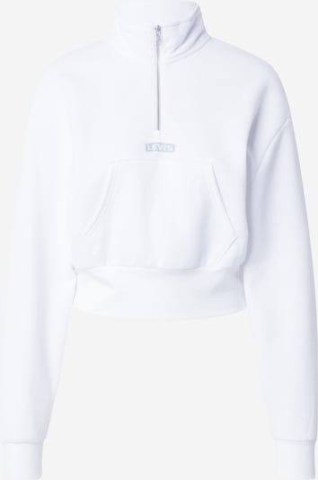 LEVI'S ® Sweatshirt 'Graphic Sara 1/4 Zip' em cinzento / branco, Vista do produto