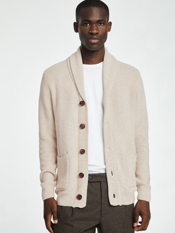 Vestes en maille SELECTED en beige : devant