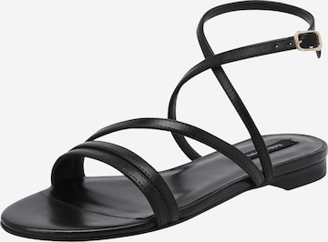 PATRIZIA PEPE Strap Sandals in Black: front