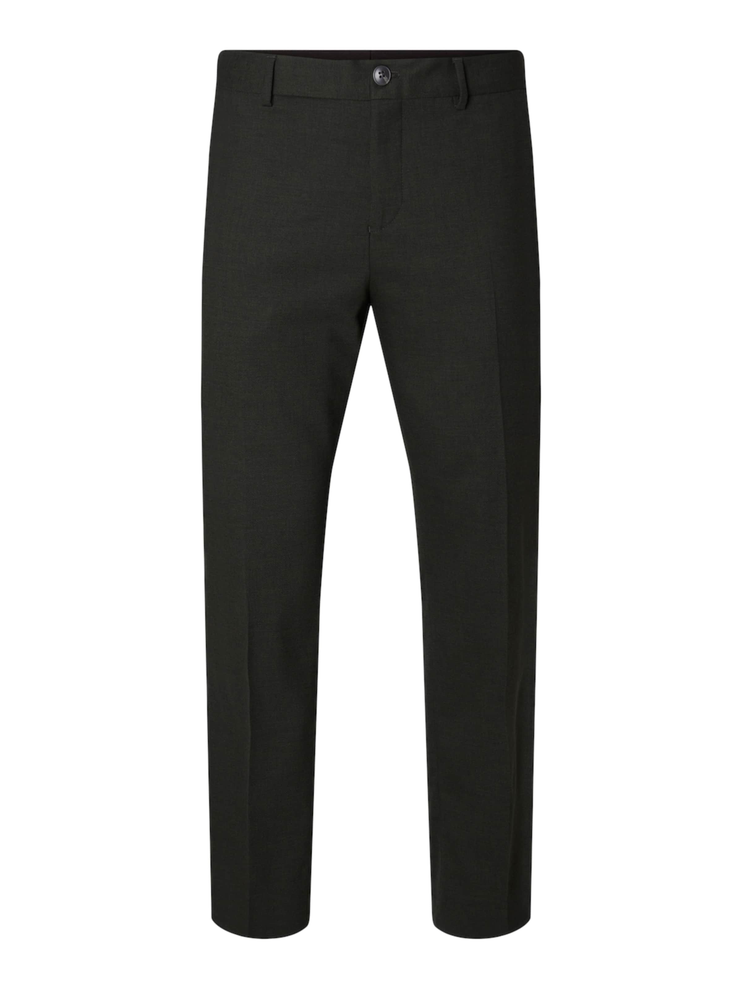 SELECTED Slimfit Παντελόνι με τσάκιση 'Neli' σε πράσινο: μπροστά