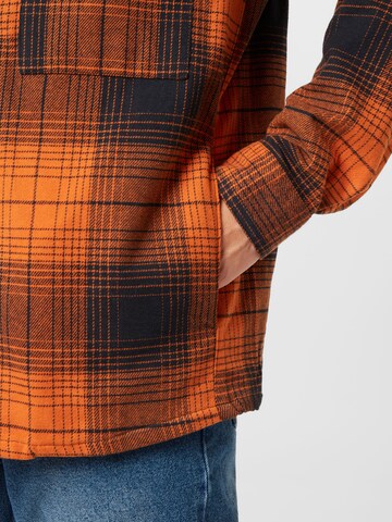 Only & Sons Regular fit Button Up Shirt 'BAZ' in Orange