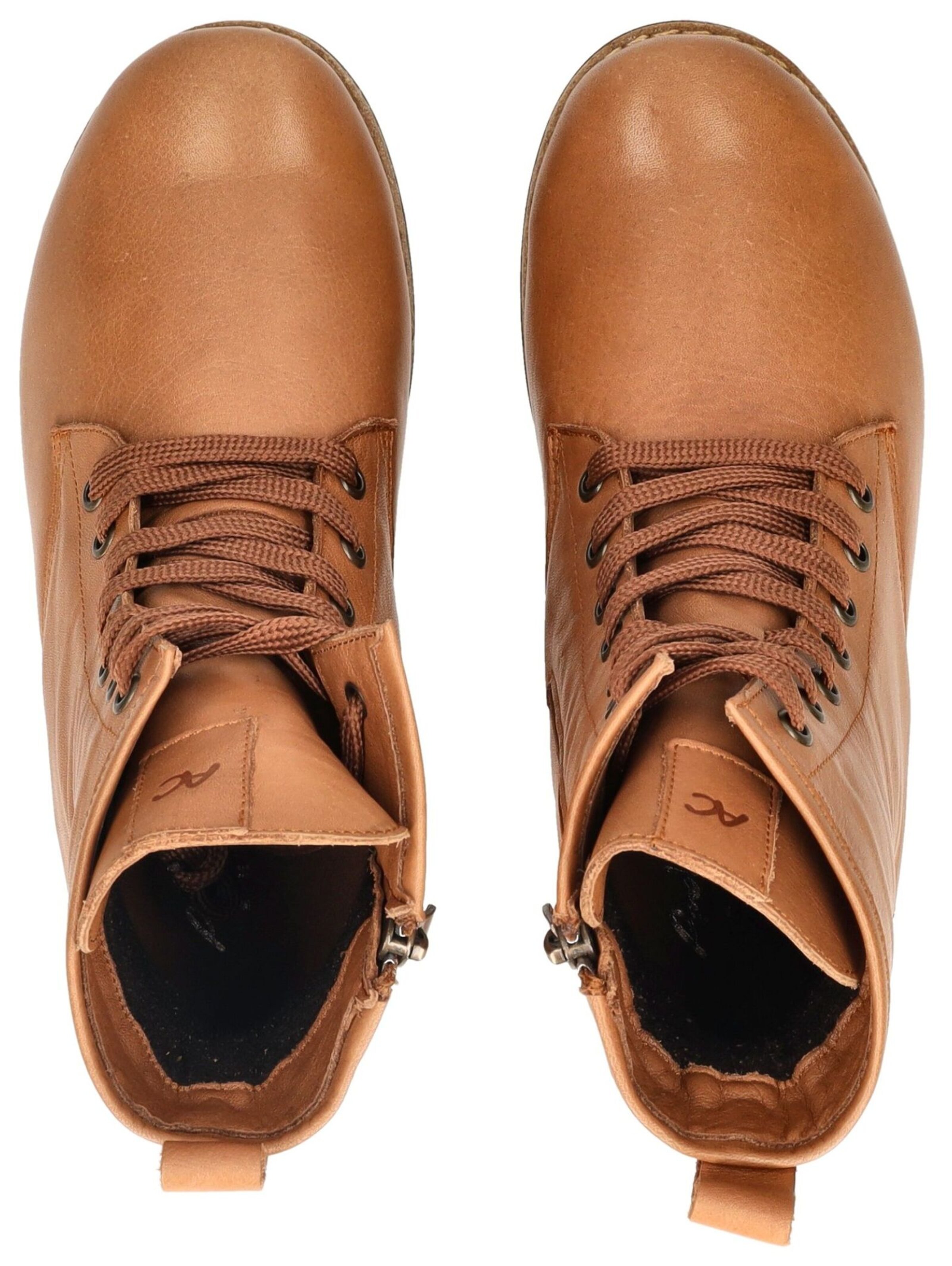 ANDREA CONTI Lace-Up Ankle Boots in Brown